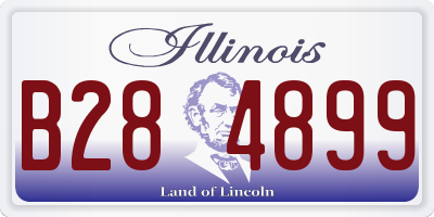 IL license plate B284899