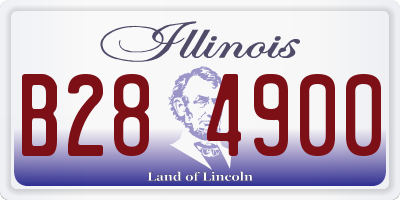 IL license plate B284900