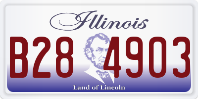 IL license plate B284903