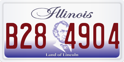 IL license plate B284904