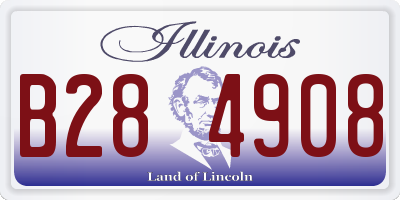IL license plate B284908