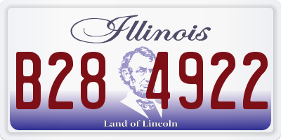 IL license plate B284922
