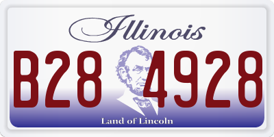 IL license plate B284928