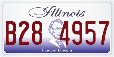 IL license plate B284957