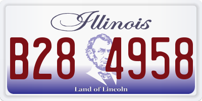 IL license plate B284958