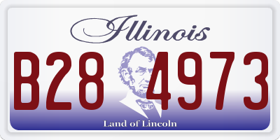 IL license plate B284973