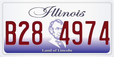 IL license plate B284974