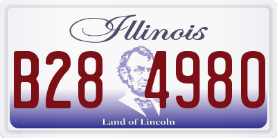 IL license plate B284980