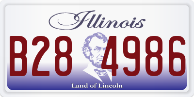IL license plate B284986