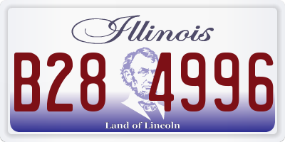 IL license plate B284996