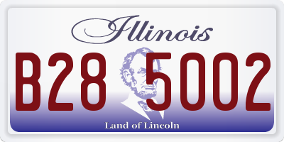 IL license plate B285002