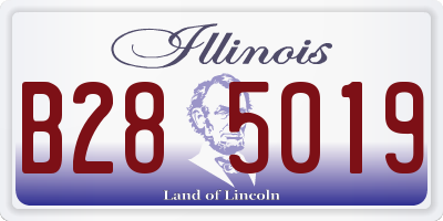 IL license plate B285019