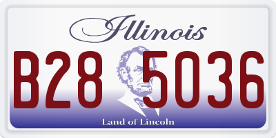 IL license plate B285036