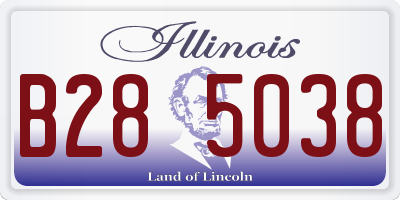 IL license plate B285038