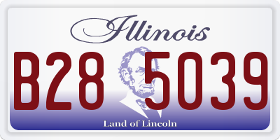 IL license plate B285039