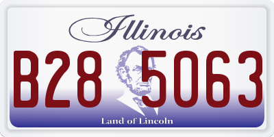 IL license plate B285063
