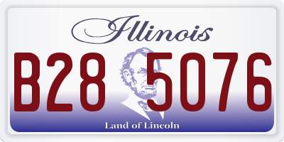 IL license plate B285076
