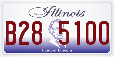 IL license plate B285100