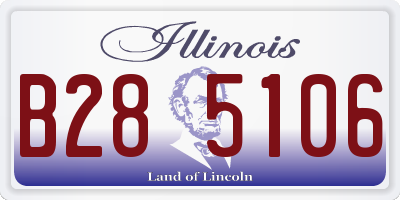 IL license plate B285106