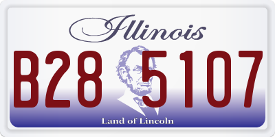 IL license plate B285107