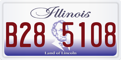 IL license plate B285108