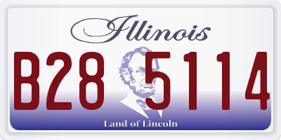 IL license plate B285114