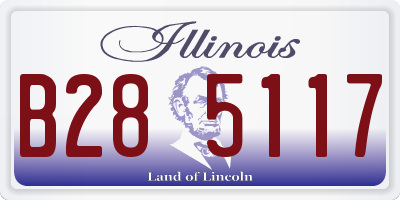 IL license plate B285117