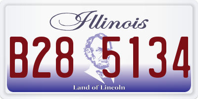 IL license plate B285134