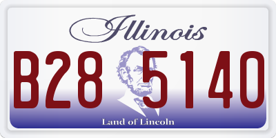 IL license plate B285140