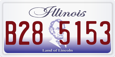IL license plate B285153