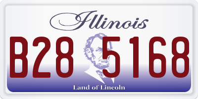 IL license plate B285168