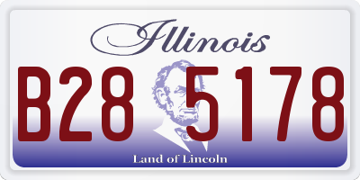 IL license plate B285178