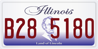 IL license plate B285180