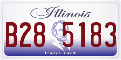 IL license plate B285183