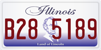 IL license plate B285189