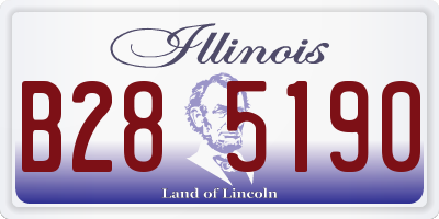 IL license plate B285190