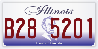IL license plate B285201