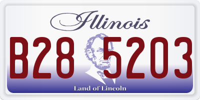 IL license plate B285203