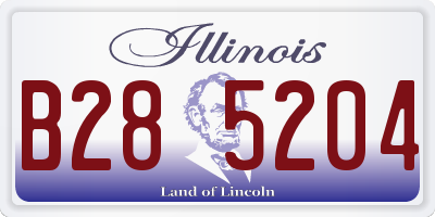 IL license plate B285204