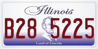 IL license plate B285225