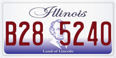IL license plate B285240