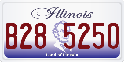IL license plate B285250