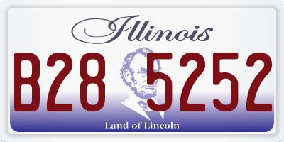 IL license plate B285252