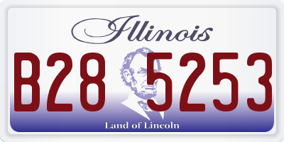 IL license plate B285253