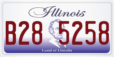 IL license plate B285258