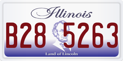 IL license plate B285263