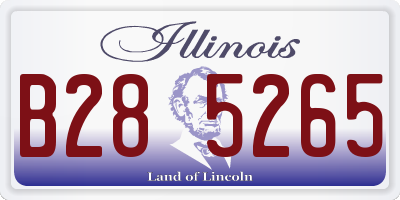 IL license plate B285265