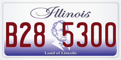 IL license plate B285300