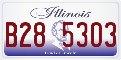 IL license plate B285303