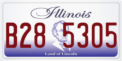 IL license plate B285305